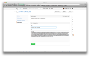 GitHub adding public deploy key
